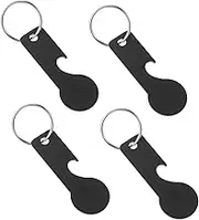 DOITOOL 4Pcs Trolley Token Keyring Portable Shopping Cart Opener Keychain Accessory for Easy Trolley Unlocking for Everyday Use and