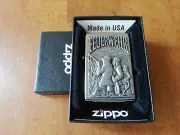 NEW RARE 2015 ZIPPO FEUERWEHR FIREFIGHTER FIREMAN FIRE DEPARTMENT PEWTER EMBLEM
