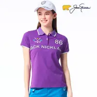 在飛比找momo購物網優惠-【Jack Nicklaus 金熊】GOLF女款英文印花吸濕