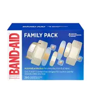 Band-Aid Brand Adhesive Bandages Family Variety Pack, Sheer & Clear Flexible Ste