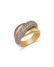 Bloomingdale's Fine Collection Diamond Cross-Over Ring in 14K Rose, Yellow & White Gold, 1.49 ct. t. w.