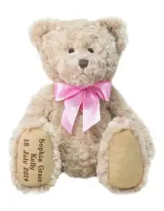 [Teddy and Friends] Personalised My Birthday Teddy With Pink Ribbon
