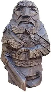 YQkoop Norse Gods Statues - Odin Thor Tyr Ulfhednar Statue Norse Viking Mythology Figurines Nordic Pagan Ornaments Art for Home Office Decoration (Try), 10 cm (3.9 inches)