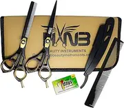 Hair Scissors | Professional Hair Cutting Scissors with Hair Comb| Hairdressing Scissors and Thinning Scissors - Hair Cutting Scissors, Hair Thinning Scissors (Black)