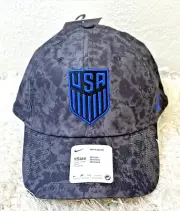 Nike USMNT Campus Crest Ice Dye Adjustable Hat Gray Soccer Heritage86 Dri-Fit