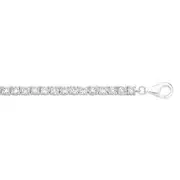 Silver Cz Tennis Bracelet W Extender in Clear