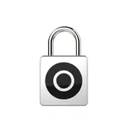 P6 USB Charging Fingerprint Padlock Hanging Fingerprint Lock Senstitive Sensing Padlock Car Exterior Accessories Luggage Case Lock SILVER COLOR