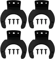 4Pcs Microphone Wall Mount Holder, Microphone Wall Mount Clip Hook Microphone Wall Hanger Rack with Mounting Screws for KTV, Home, Office