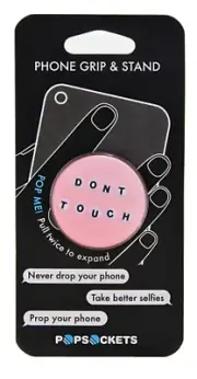PopSockets Don’t Touch Pink Phone Holder Grip Stand PopSocket Pop Socket PopGrip