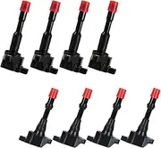 8PCS/LOT 30520-PWA-003 30521-PWA-003 Front&Rear Ignition Coils Compatible For Honda Civic 7 8 VII VIII JAZZ FIT 2 3 II III 1.2 1.3 1.4L