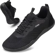 [ZYEN] Mens Barefoot Shoes Wide Toe Box Trail Running Sneakers Zero Drop Non-Slip Extra Wide Width Walking Shoes Minimalist Wrestling Sneakers Gym Trainer 6.5-13