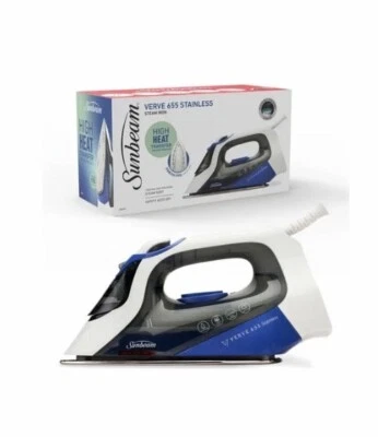 NEW Sunbeam Verve 655 Stainless Iron - Large 300ml Water Tank SRS6550
