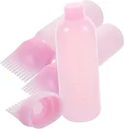 KAILIKETIY Root Bottle Set 3pcs Hair Oil Applicator Bottle Hair Dye Comb Bottle Head