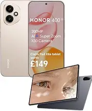HONOR 400 Smartphone, 5G Mobile Phone, 200MP AI Super Zoom Camera,6.55 inch,5300mAh 66W Fast Charging,8GB+256GB, 5000nit Ultra Bright Display,5-Stars Drop Resistance,Dual SIM,Android 15,Gold