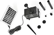 1.8W Solar Powered Fountain Pump for Pool Aquarium Submersible Water Pump with Flow Rate for Garden and Patio Water Features