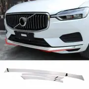 For Volvo XC60 2018-22 Bright Chrome Front Bumper Mesh Grille Lower Strip Trims (for: Volvo)