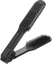 ADOCARN Hair Straightener Comb Portable Double Sided Brush Hair Straightening Clamp Brush Styling Tool