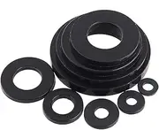 Flat washer.Nylon Flat Washers Plastic Nylon Flat Washer Plane Spacer Insulation Gasket Ring Seals Gasket Ring Black, firmly and durable (Inner Diameter : M2.5x5x1.0(50pcs)) ( Size : M10X25X2.0(10ps)P