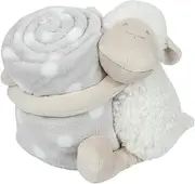 Kisangel Soothing Sheep Doll Toy Plush Animal for Kids Toddlers Decorative Blanket Hug Toy No Shedding Soft Safe