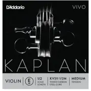 D'Addario Kaplan Vivo Violin E String, 1/2 Scale, Medium Tension