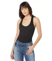 Commando Women's Lux Rib Racerback Bodysuit Black XL