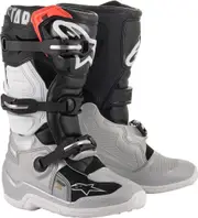 Alpinestars Tech 7S Youth Motocross Boots, black-silver, Size 38 Black Silver
