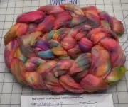 Fine Superwash Wool Top Roving Spinning Handpainted Dyed USA NWT Mango Daq