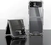 UEEBAI Clear Case for Samsung Galaxy Z Flip 3 5G, Lightweight Foldable Slim Case Shock Absorption [Anti-Yellow] Cover Perfectly Fit Protective Phone Case Reinforced Corners Case - Transparent