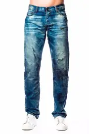 PRPS Barracuda Bleached Denim Jeans, Indigo, Size 32 x 32, MSRP $ 345