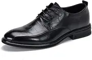 LAZIRO 2022 Spring and Autumn Genuine Leather Men's Shoes Men's Business Leather Shoes Soft Sole Soft Top Layer Leather Low Top Men's Shoes (Color : Black, Size : 11.5 UK)