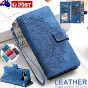 For Google Pixel 9 Pro XL 8 7 Pro 8A 7A 6A Pro Case Leather Zipper Wallet Cover
