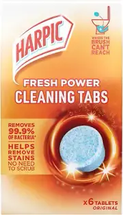 Harpic Fresh Power Toilet Cleaning Tabs (Pack of 6) Scent Name:Original