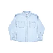 [STELLA MCCARTNEY] STELLA MCCARTNEY Denim shirt with logo print Kids 14Y 14Y Blue