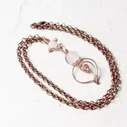 Rose Quartz & Wire Wrapped Copper! One-of-a-kind Eclectic Heart Necklace