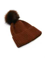 [Morgan & Taylor] Valentine Wool-Blend Beanie in Chocolate Brown