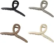 Hair Claw Clips Large No Slip Matte Jaw Clip for Thin Fine Thick Hair Women, 4 Pack (Style1, One Size)