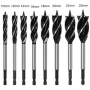 9-Piece Wood Drill Bit Set - High-Carbon Steel Auger Bits with Fast-Cut Four-Blade Design