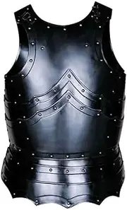 Antique Medieval Blackened Balthasar Breastplate Medieval Knight Chestplate Warrior Armour, Black, Medium