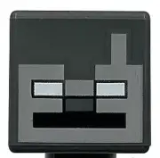 Lego New Dark Bluish Gray Minifigure Head Modified Cube Pixelated Part