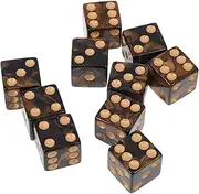Kisangel 10pcs Acrylic Game Dices Two Color Multi Sided Dice Props for Ktv Party Games Drop Portable Dices for Indoor Outdoor Fun