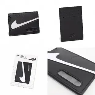 【NIKE 耐吉】錢包 Icon Air Max 90 Card Wallet 黑 白 皮革 卡片夾 皮夾(N100974007-6OS)