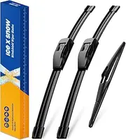 3 Wipers 22"/14"/12" Windshield Wiper Blades Replacement for Nissan Juke 2017-2011 Automative Windshield Wiper Blades 22"+14" Front Wiper Blades with 12" Rear Wiper Blade Set