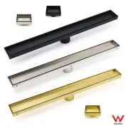 100/600mm Stainless Steel Tile insert Linear Shower Grate Floor Drain 50mm Waste