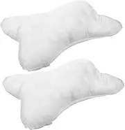 Mobestech 2pcs Car Headrest Replacement Core Car Seat Neck Pillow Neck Support Pillow Neck Support for Driving Travel Pillow Auto Headrest Comfortable Car Neck Support White Polyester