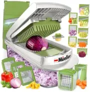 Pro-Series 10-in-1 Vegetable Chopper, Onion Mincer, 8 Blade White Sand/Green