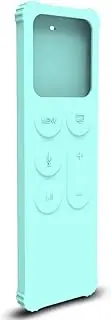 Protective Case Compatible for Apple TV 4K 5th / 4th Gen Remote - Lightweight [Anti Slip] Shock Proof Silicone Cover for Apple TV Siri Remote Controller Cyan