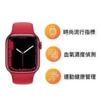 Apple Watch Series 7 LTE版 45mm 紅色鋁金屬錶殼配紅色運動錶帶(MKJU3TA/A)(美商蘋果)【專屬】