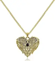[NEKOL] Crescent America Eagle Moon Heart Ace of Spades Sun Moon Face Owl Starfish Pendant Necklace, Love You To The Moon and Back Necklace, Cubic Zirconia Moon and Star Pendant Necklace