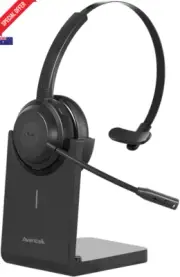 Alto Solo Wireless Headset w/ Mic Noise Cancel, Mute, Stand, PC Bluetoot