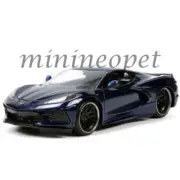 JADA 32949 HYPER SPEC 2020 CHEVROLET CORVETTE STINGRAY C8 1/24 DIECAST DARK BLUE